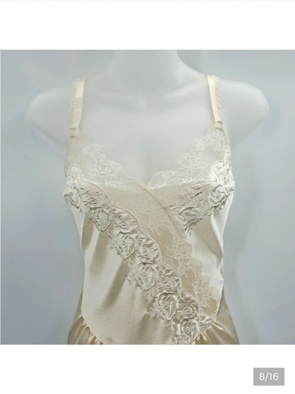 Vintage Miss Dior Full Slip Dress in Ivory - Picture 7 of 9